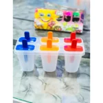 6 Piece Ice Lolly Maker Mould Set with Sticks - Reusable Popsicle Maker for Juice, Yogurt & Ice Cream