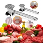 Double Sided Stainless Steel Meat Tenderizer Hammer - Heavy Duty Meat Mallet for Beef, Chicken & Steak